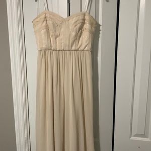 Women’s BCBG beige gown